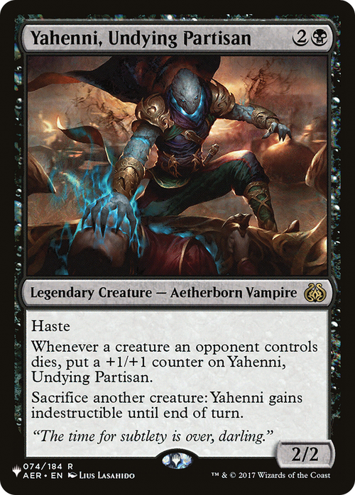 Yahenni, Undying Partisan (LIST-AER-74) - The List Reprints