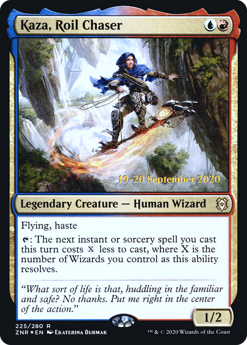 Kaza, Roil Chaser (PRE-225S) - Zendikar Rising Promos Foil