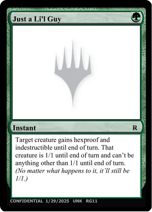 Just a Li'l Guy (UNK-RG11A) - Un-Known Event Playtest Cards