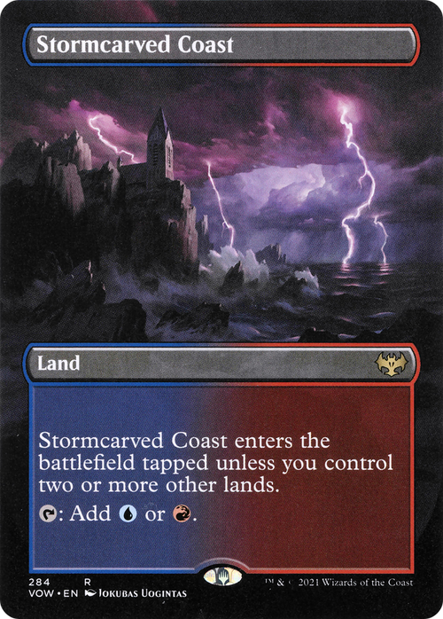 Stormcarved Coast (Borderless) (VOW-284) - Innistrad: Crimson Vow (Borderless) Foil