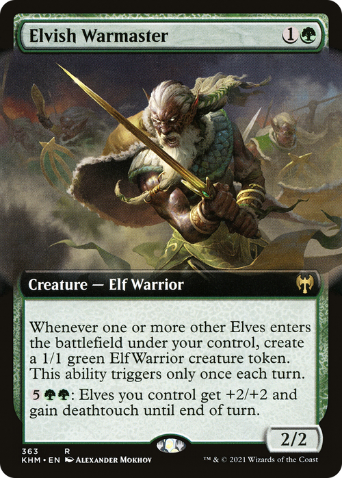 Elvish Warmaster (Extended Art) (KHM-363) - Kaldheim: (Extended Art)