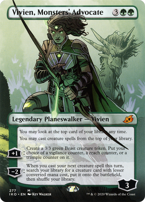 Vivien, Monsters' Advocate (Borderless) (IKO-277) - Ikoria: Lair of Behemoths (Borderless) Foil