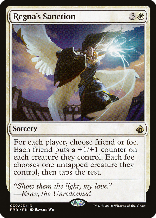 Regna's Sanction (BBD-030) - Battlebond Foil