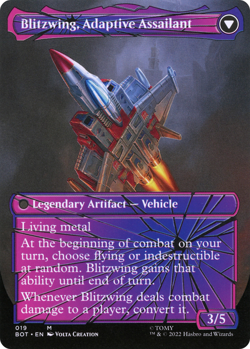 Blitzwing, Cruel Tormentor (Shattered Glass) (BOT-019) - Transformers: (convertdfc, shatteredglass) (Borderless)