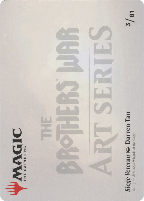 Siege Veteran // Siege Veteran (ABRO-003) - The Brothers' War Art Series (Borderless) Foil