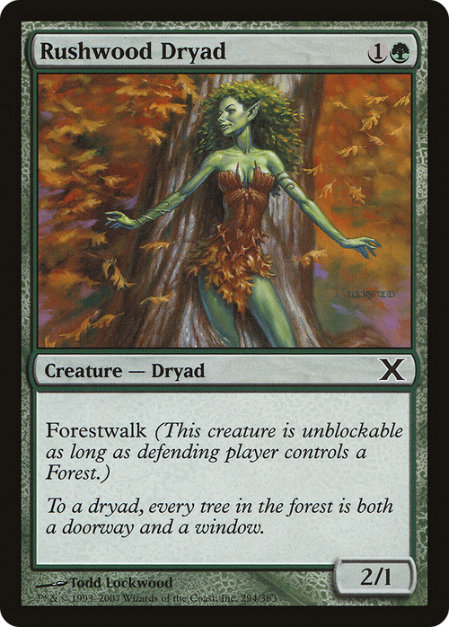 Rushwood Dryad (10E-294) - Tenth Edition