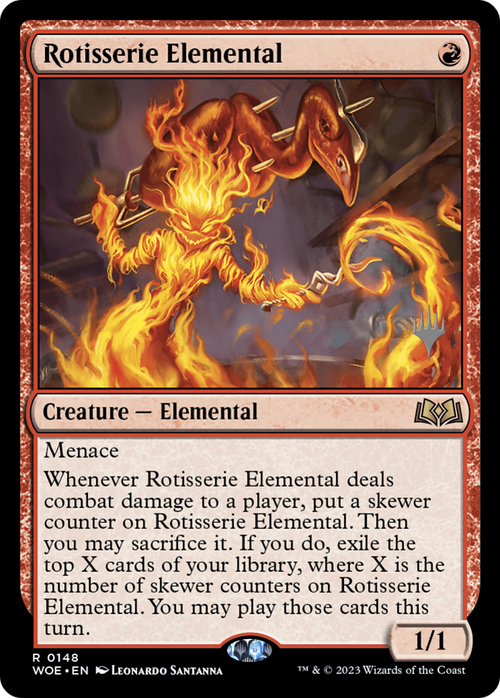 Rotisserie Elemental (PPWOE-148) - Wilds of Eldraine Promos