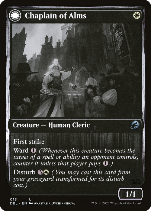 Chaplain of Alms (DBL-013) - Innistrad: Double Feature: (Double Faced Transform) Foil