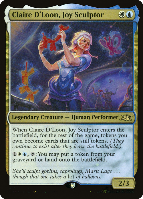 Claire D'Loon, Joy Sculptor (Galaxy Foil) (UNF-451) - Unfinity Foil