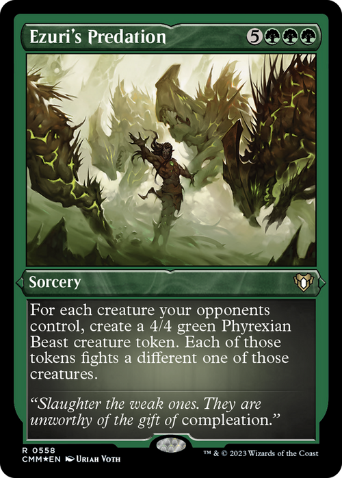 Ezuri's Predation (Foil Etched) (CMM-558) - Commander Masters Foil