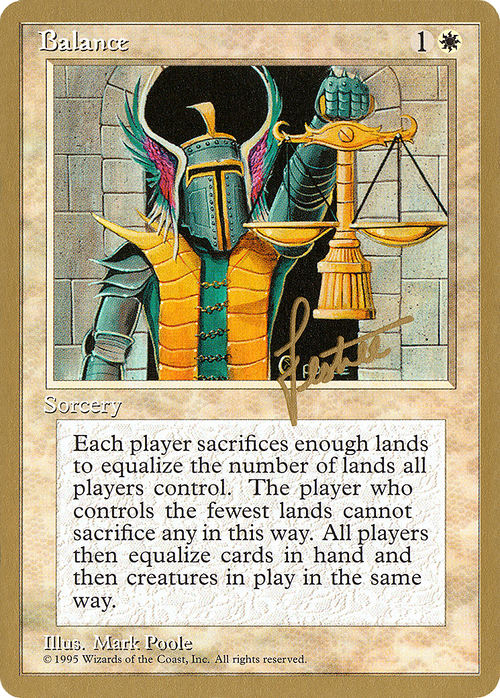 Balance - 1996 Bertrand Lestree (4ED) (WCD-) - Pro Tour Collector Set