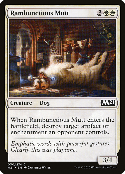 Rambunctious Mutt (M21-030) - Core Set 2021 Foil