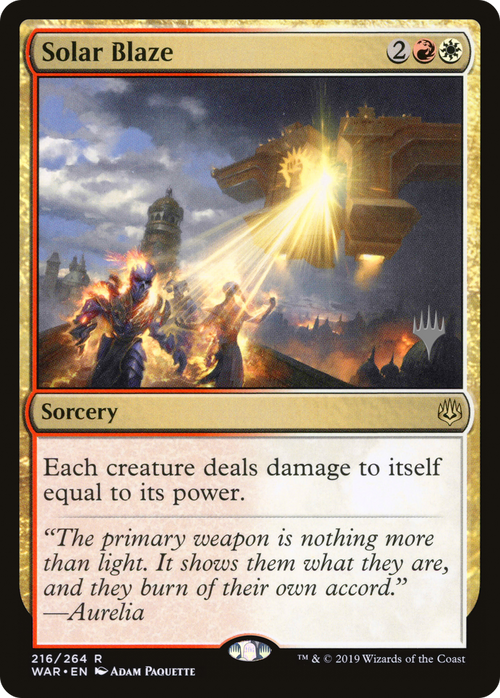 Solar Blaze (PPELD-216P) - War of the Spark Promos