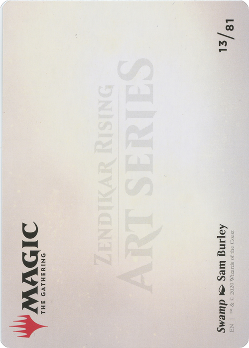 Swamp // Swamp (AZNR-013) - Zendikar Rising Art Series (Borderless)