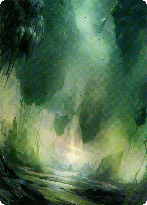 Swamp // Swamp (AZNR-013) - Zendikar Rising Art Series (Borderless)