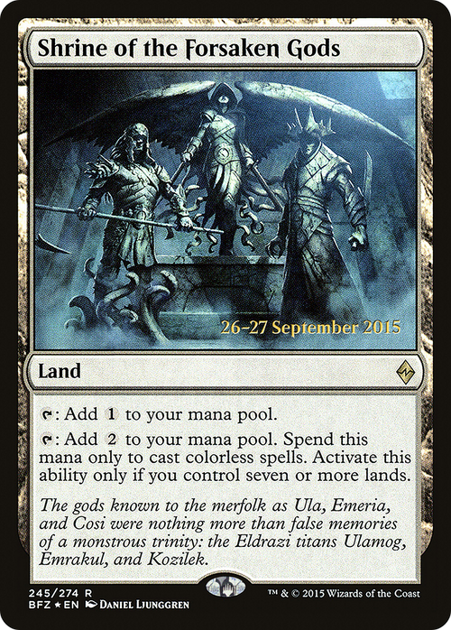 Shrine of the Forsaken Gods (PRE-245S) - Battle for Zendikar Promos Foil