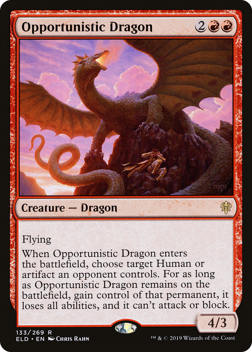 Opportunistic Dragon (ELD-133) - Throne of Eldraine Foil