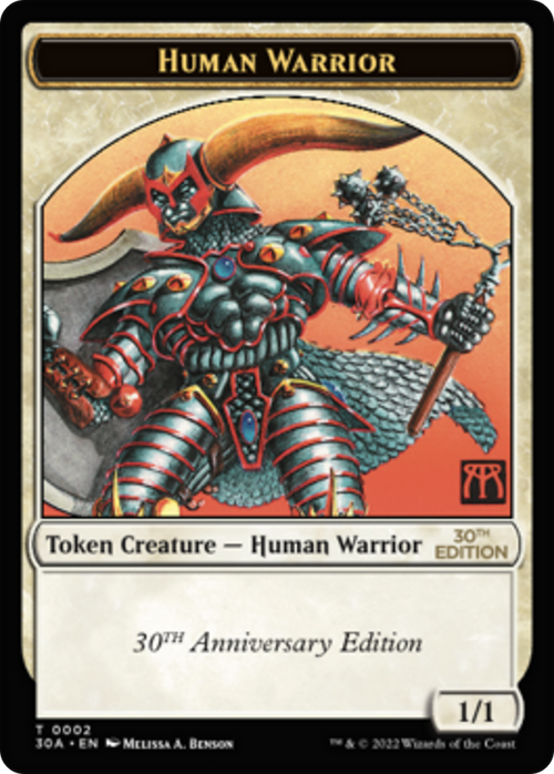 Human Warrior Token (30A-002) - 30th Anniversary Tokens