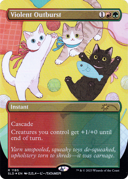 Violent Outburst (SLD-1185) - Secret Lair Drop (Borderless) Foil