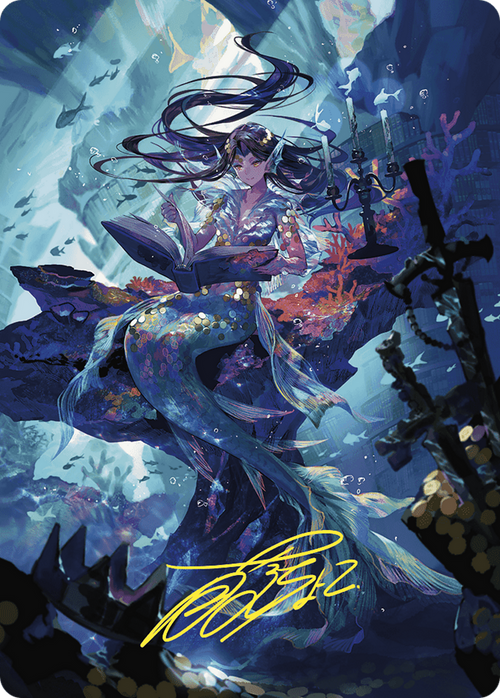 Rhystic Study // Rhystic Study (AWOE-079) - Wilds of Eldraine Art Series (Borderless)