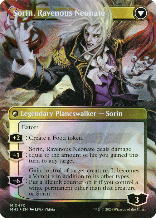 Sorin of House Markov (Borderless) (Textured Foil) (MH3-470) - Modern Horizons 3 Foil