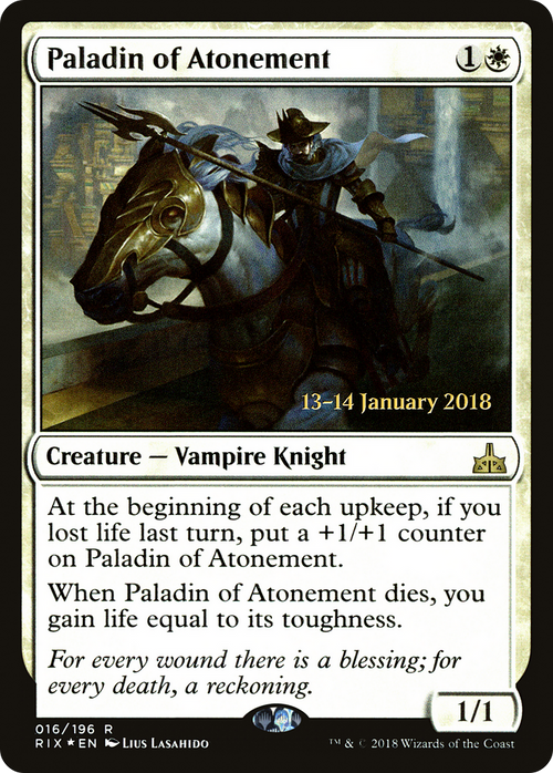 Paladin of Atonement (PRE-16S) - Rivals of Ixalan Promos Foil