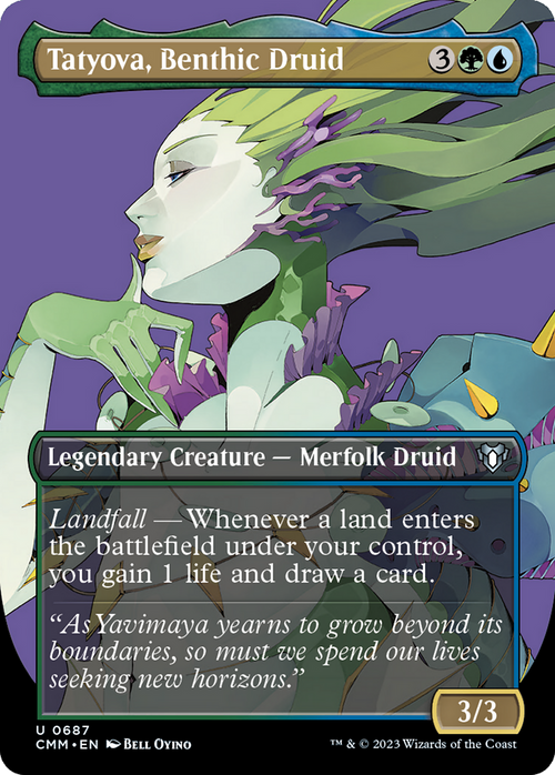 Tatyova, Benthic Druid (Borderless) (CMM-687) - Commander Masters Foil