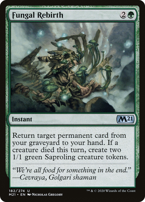 Fungal Rebirth (M21-182) - Core Set 2021 Foil