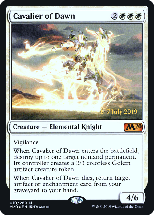 Cavalier of Dawn (PRE-10S) - Core Set 2020 Promos Foil