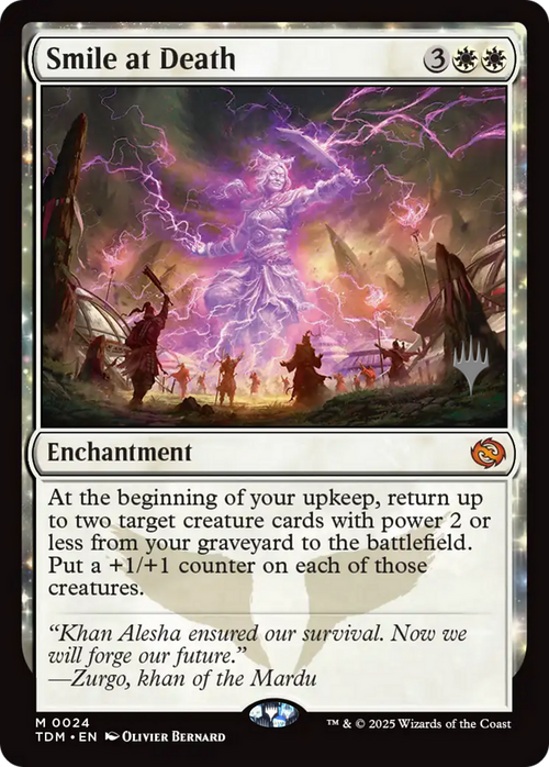 Smile at Death (PPTDM-24P) - Promo Pack: Tarkir: Dragonstorm: (enchantment) Foil