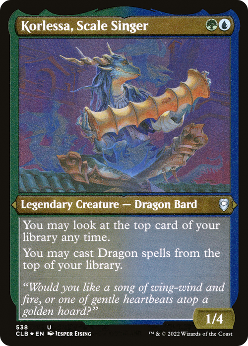 Korlessa, Scale Singer (Foil Etched) (CLB-538) - Commander Legends: Battle for Baldur's Gate Foil