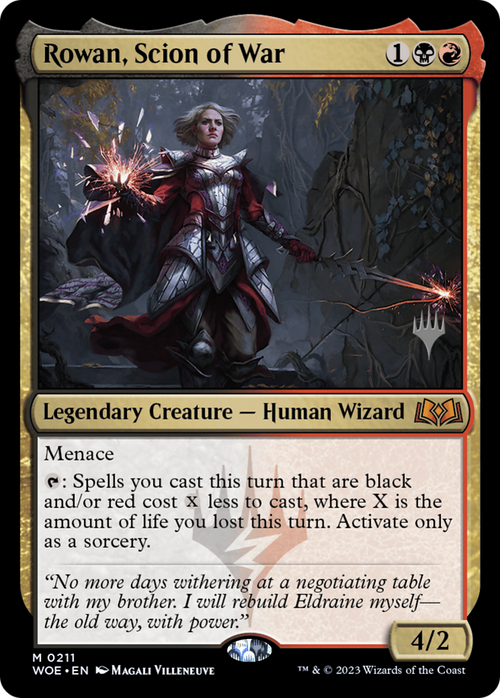Rowan, Scion of War (PPWOE-211) - Wilds of Eldraine Promos Foil