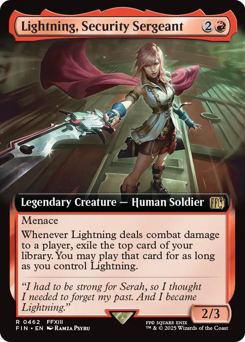 Lightning, Security Sergeant (Extended Art) (FIN-462) - FINAL FANTASY: (Extended Art)