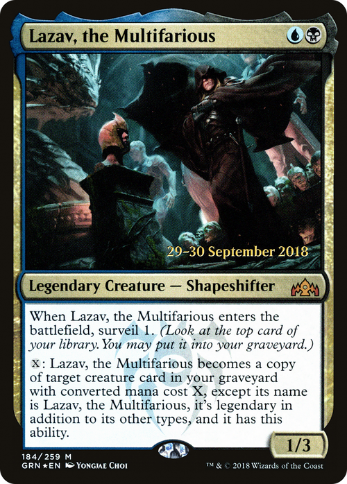 Lazav, the Multifarious (PRE-184S) - Guilds of Ravnica Promos Foil