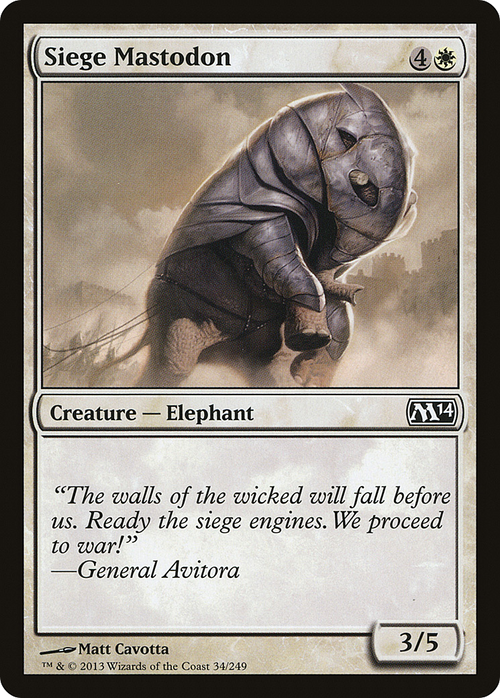 Siege Mastodon (M14-034) - Magic 2014