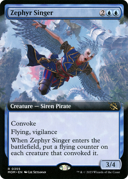 Zephyr Singer (Extended Art) (MOM-355) - March of the Machine: (Extended Art) Foil