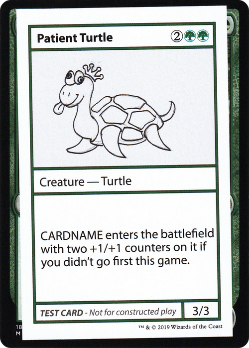 Patient Turtle (No PW Symbol) (CMB1-082) - Mystery Booster Playtest Cards 2021