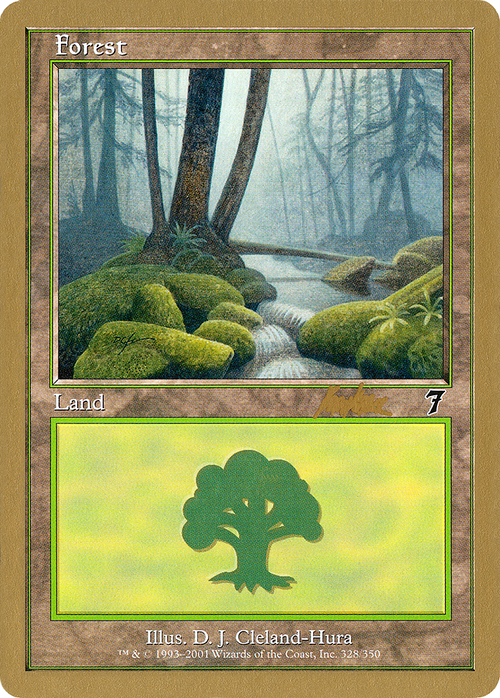 Forest (328) - 2002 Brian Kibler (7ED) (WCD-) - World Championship Decks 2002