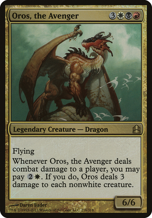 Oros, the Avenger (Commander) (OVER-216) - Commander 2011 Oversized Foil