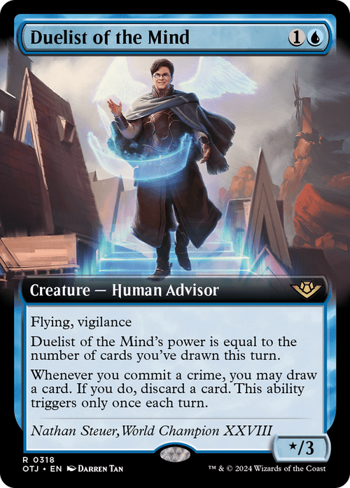 Duelist of the Mind (Extended Art) (OTJ-318) - Outlaws of Thunder Junction: (Extended Art) Foil