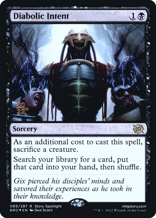 Diabolic Intent (PRE-089) - The Brothers' War Promos Foil