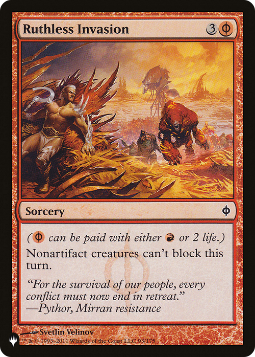 Ruthless Invasion (LIST-NPH-93) - The List