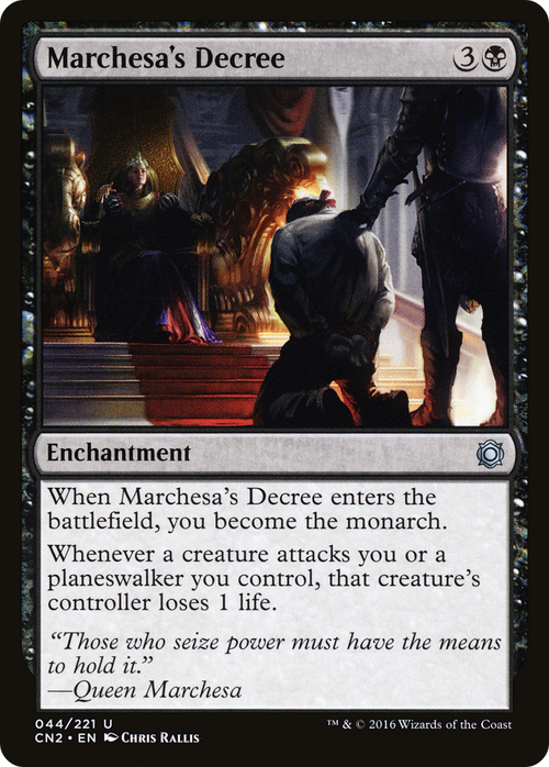 Marchesa's Decree (CN2-044) - Conspiracy: Take the Crown Foil