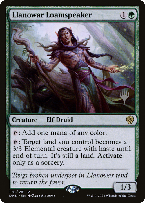 Llanowar Loamspeaker (PPDMU-170) - Dominaria United Promos Foil