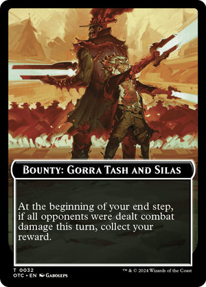 Bounty: Gorra Tash and Silas // Wanted! (TOTC-032) - Outlaws of Thunder Junction Commander Tokens