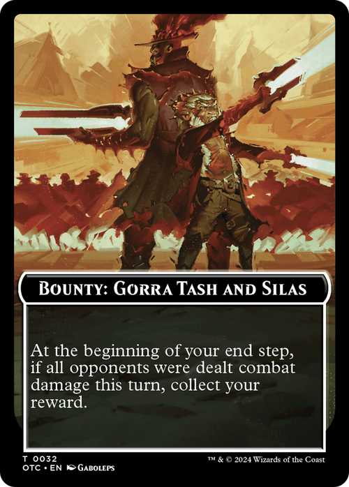 Bounty: Gorra Tash and Silas // Wanted! (TOTC-032) - Outlaws of Thunder Junction Commander Tokens