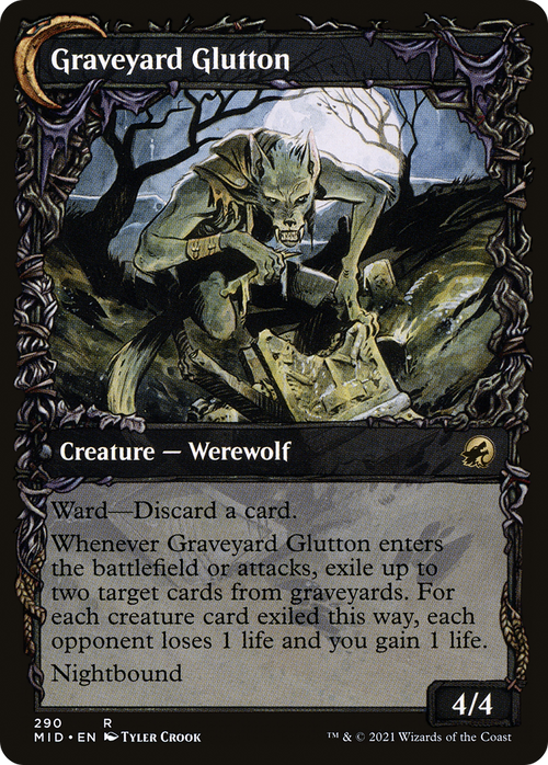 Graveyard Trespasser (Showcase) (MID-290) - Innistrad: Midnight Hunt: (Showcase, Double Faced Transform)