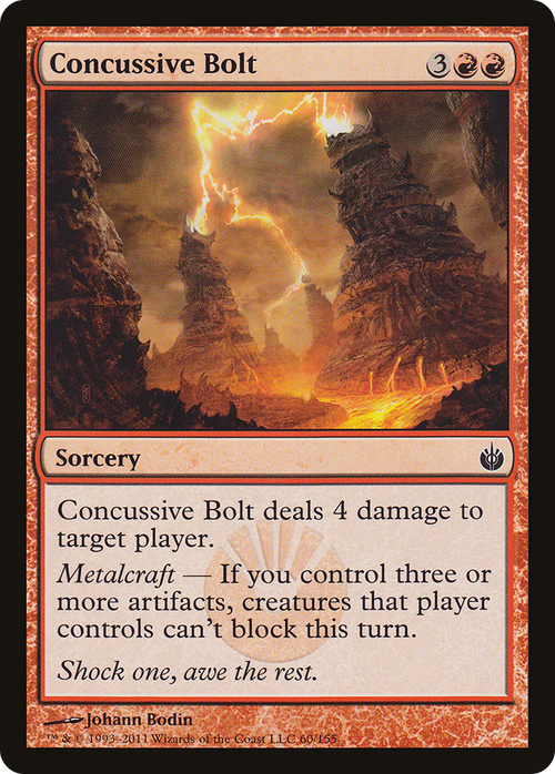 Concussive Bolt (MBS-060) - Mirrodin Besieged Foil