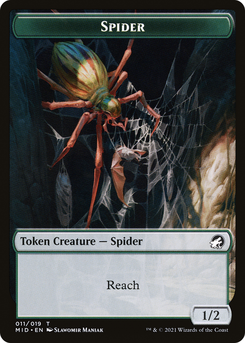 Spider (TMID-011) - Innistrad: Midnight Hunt Tokens Foil