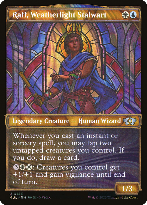 Raff, Weatherlight Stalwart (Halo Foil) (MUL-186) - Multiverse Legends: (Showcase) Foil